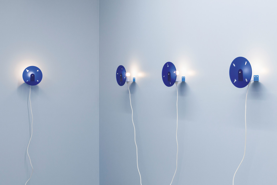Turumeke Harrington Te Tauwhirowhiro Maruwehi (Can’t hold this sunny disposition back) I–XII 2021. Steel, acrylic perspex, LED light bulbs and electrical components. Image courtesy Enjoy Contemporary Art Space. Photo: Cheska Brown