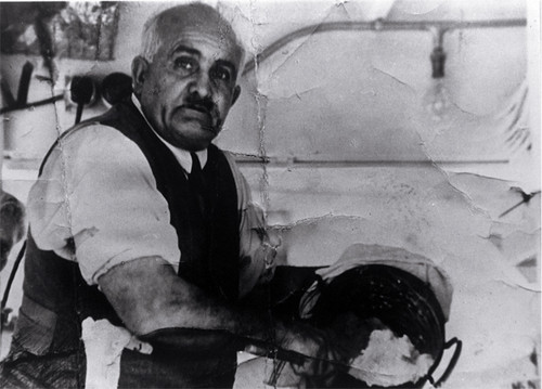 Sali Mahomet in his dairy, c.1930. Via Christchurch City Libraries