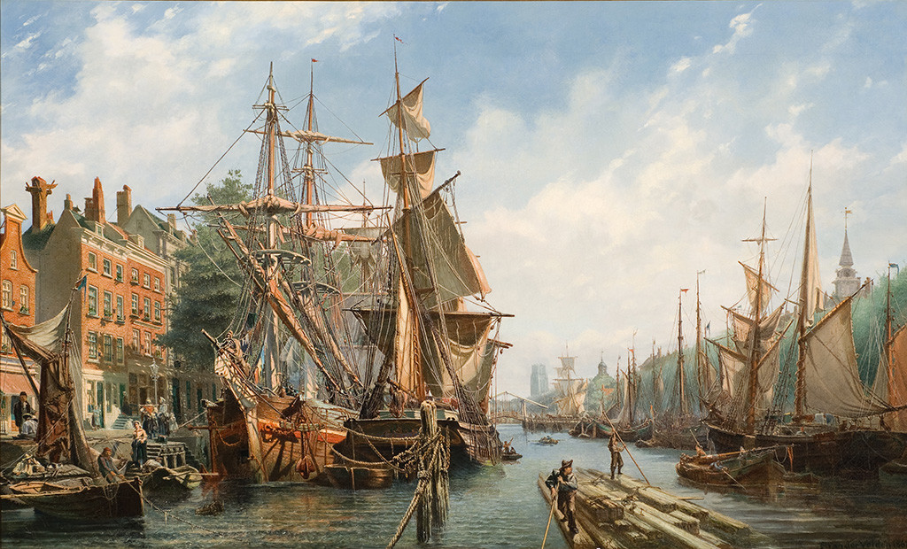 The Leuvehaven, Rotterdam by Petrus van der Velden