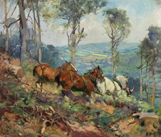 Lucy Kemp-Welch's Timber Coming Down the Mountain