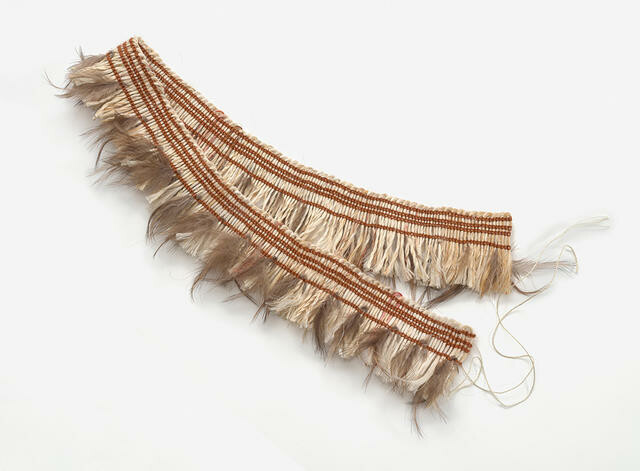  Tāpeka Muka, feathers from kiwi, cotton