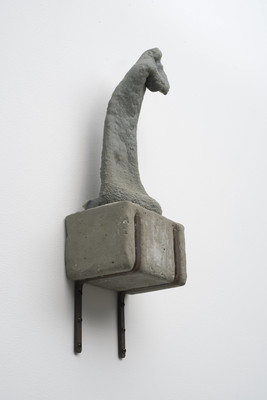Julia Morison, Small triumphal thing 2011, melted shopping bags, cement, silt, metal. Courtesy the artist and Two Rooms