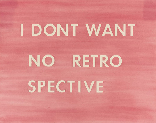 Ed Ruscha I Don't Want No Retro Spective 1979 (est. $1/1.5 million). Photo: Sotheby's (http://www.artdaily.org/index.asp?int_sec=11&int_new=24003&int_modo=1)