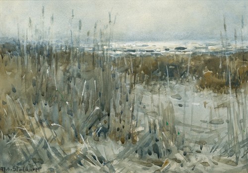 Margaret Stoddart New Brighton, watercolour. Presented by William Ainslie Reece, 2011