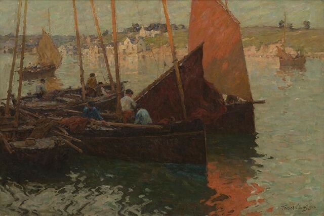 Evening, Concarneau by Terrick John Williams