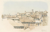 Rooftops, Perugia, from the Brufani Palace Hotel, 14 August 1974