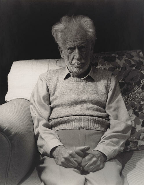 After Cartier-Bresson of Ezra Pound 1970