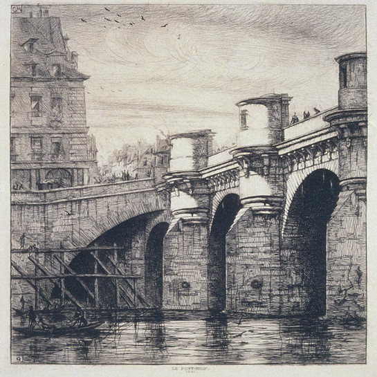 Charles Meryon Le Pont Neuf Paris1852-1861Etching  