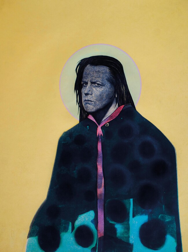 Jason Greig Zardog III 2022. Monoprint and painted ink. Courtesy of the artist and Brett McDowell Gallery