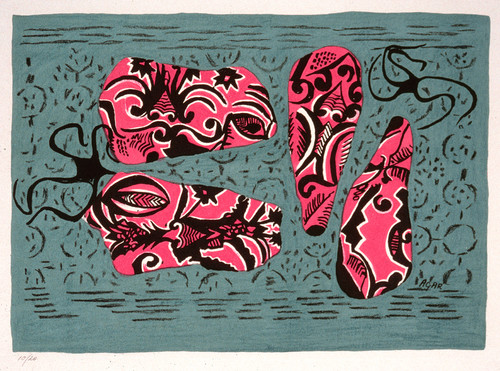 Eileen Agar Shrimps at Sea c.1948. Collection of Christchurch Art Gallery Te Puna o Waiwhetū, presented by Mr Rex Nan Kivell 1953. Reproduced courtesy of the estate of Eileen Agar