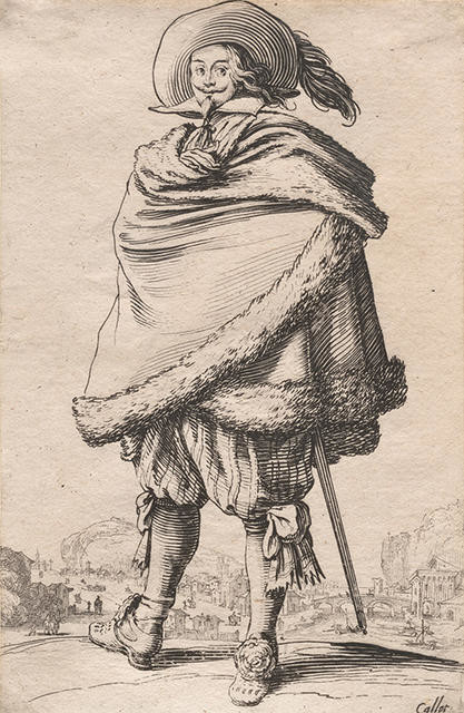 Le Gentilhomme Enroulé dans son Manteau Bordé de Fourrures (The Gentleman Wrapped in a Fur-trimmed Mantle), from La Noblesse de Lorraine (The Nobility of Lorraine)