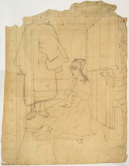 Girl Knitting
