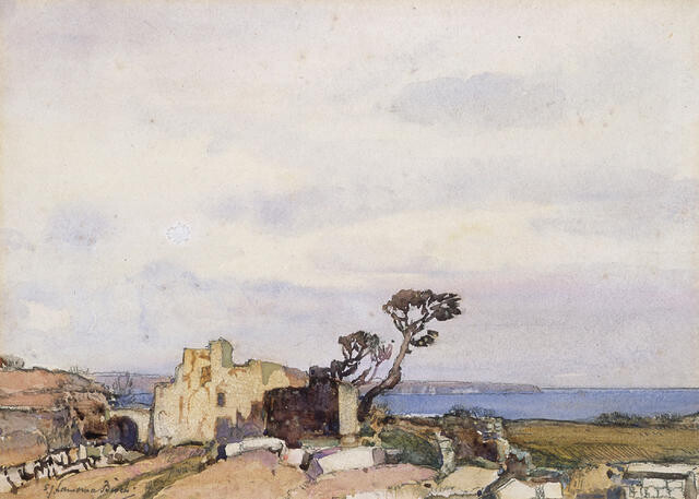 Coastal Scene With Ruins