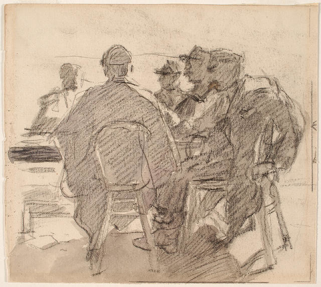 Group Study Of Figures At A Table