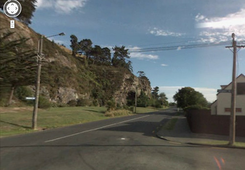 Google Maps view of Wakefield Street, Sumner, Christchurch - before the quakes.