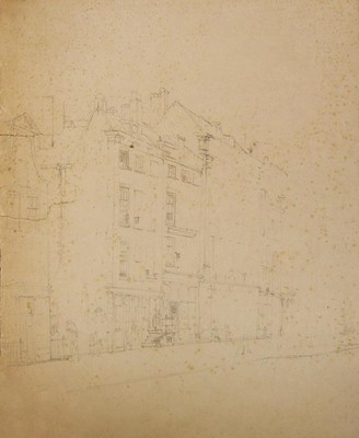 Petrus van der Velden Study for The Leuvehaven, Rotterdam, 1867, pencil. Collection University of Canterbury UC/SFA/144