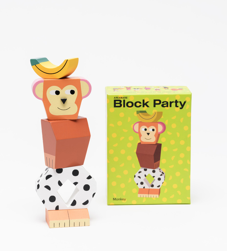 Block Party Monkey Wooden Toy – Areaware