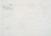 Sheet Of Studies For: ‘Te Tihi O Kahukura And Sky’ Series