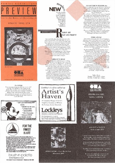 Canterbury Society of Arts Preview, number 179, August 1993
