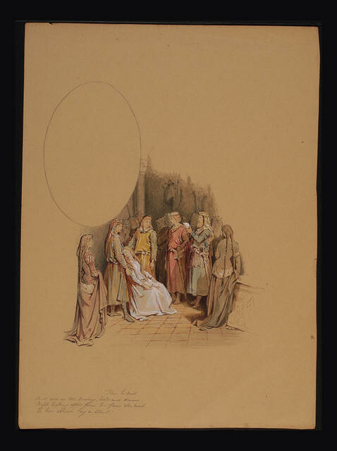 Thus he read; And ever in the reading, lords and dames Wept, looking often from his face who read To hers which lay so silent (Tennyson, Idylls of the King)