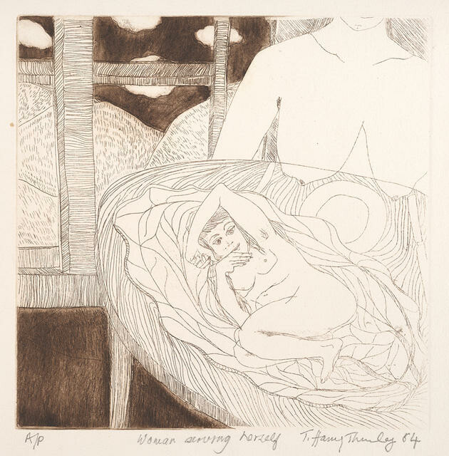 Woman Serving Herself