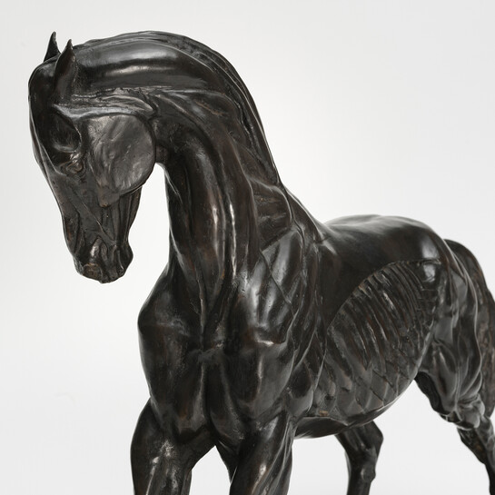 Mary Barrett Horse (detail) c. 1936. Bronze. Collection of Christchurch Art Gallery Te Puna o Waiwhetū, gift of the Bensemann family, 2020