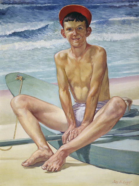 The Green Surf-ski (Portrait Of Leon Latter)