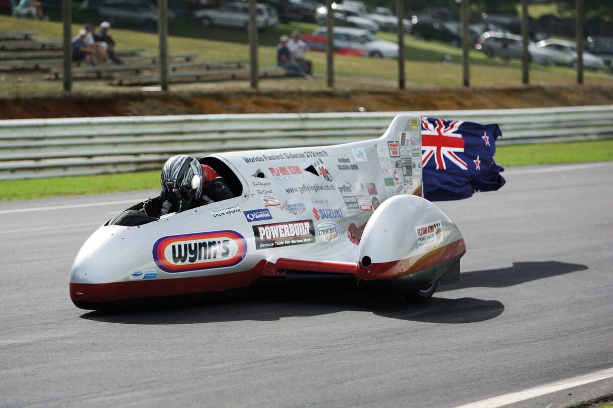 Phil Garrett and the Flying Kiwi Motorcycles Team