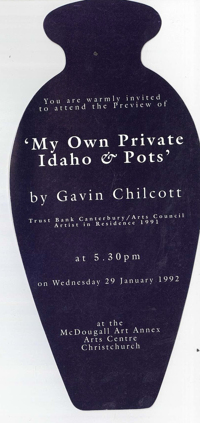 <p>Gavin Chilcott: My Own Private Idaho and Pots</p>