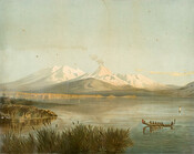 Ruapehu And Tongariro Mountains From Lake Taupo