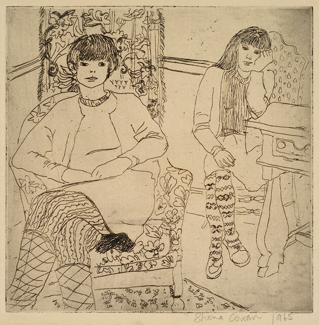 Two Girls In An Interior