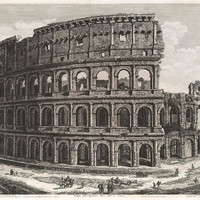 Veduta dell'Anfiteatro Flavio, detto il Colosseo by Luigi Rossini