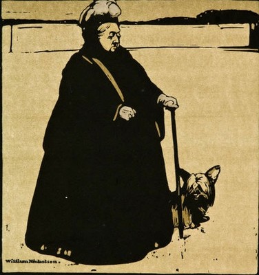 William Nicholson H.M. The Queen 1899. Lithograph. Collection of Christchurch Art Gallery Te Puna o Waiwhetū, gifted to the Gallery by Gordon H, Brown 2008
