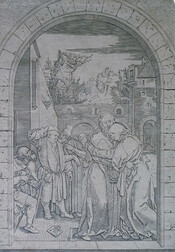 Meeting of St. Anne and St. Joachim at the Golden Gate, from The Life of the Virgin, after Albrecht Dürer