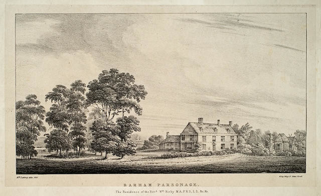 Barham Parsonage.the Residence of the Revd. Wm. Kirby MA. FRS. LS, &c. &c.