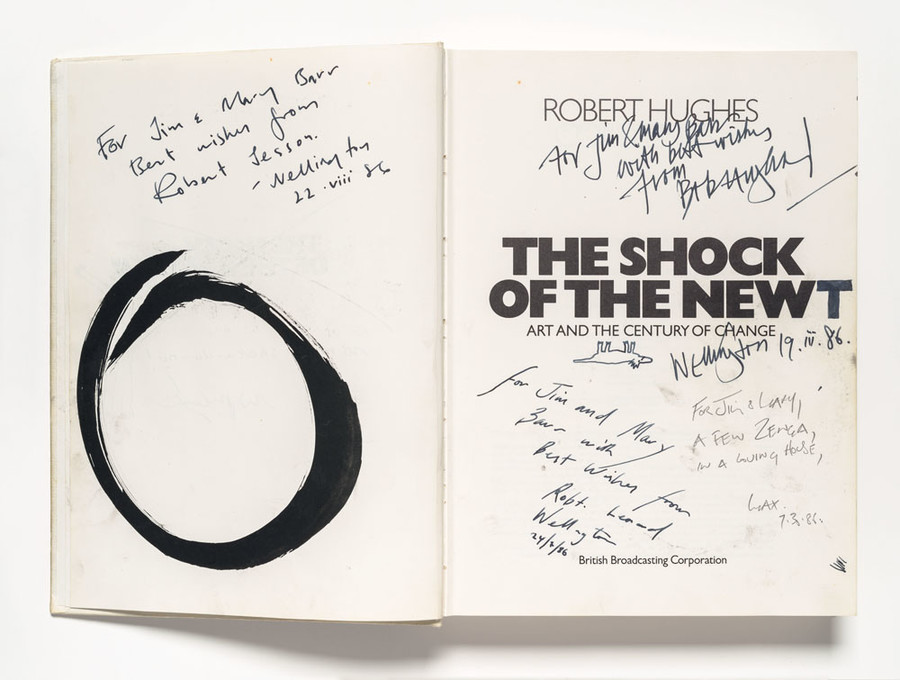  The Shock of the Newt. Annotated copy of Robert Hughes, The Shock of the New, 1980. Collection of Robert and Barbara Stewart Library and Archives, Christchurch Art Gallery Te Puna o Waiwhetū. Gift of Jim Barr and Mary Barr 2011
