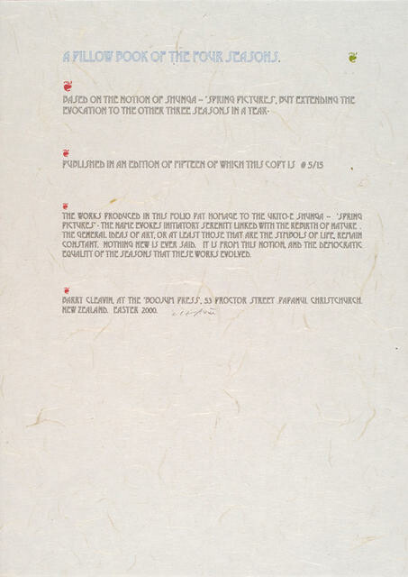 A Pillow Book For The Four Seasons