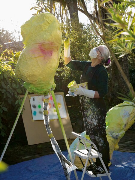 Victoria Edwards working in the garden at Sutton House, 2024