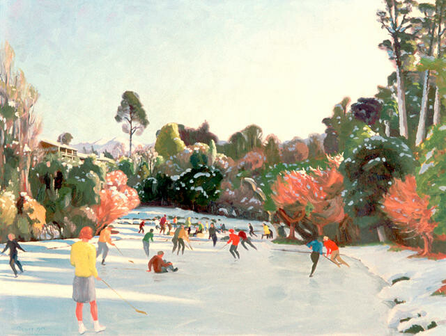Skating after Snow, Peel Forest
