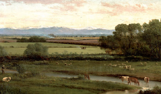 John Gibb From the foot of the hills (detail) 1886. Oil on canvas. Christchurch Art Gallery Trust Collection