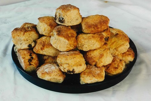 Merilynne was famous for her scones. This batch was made in September 1999, photographed by Brendan Lee.