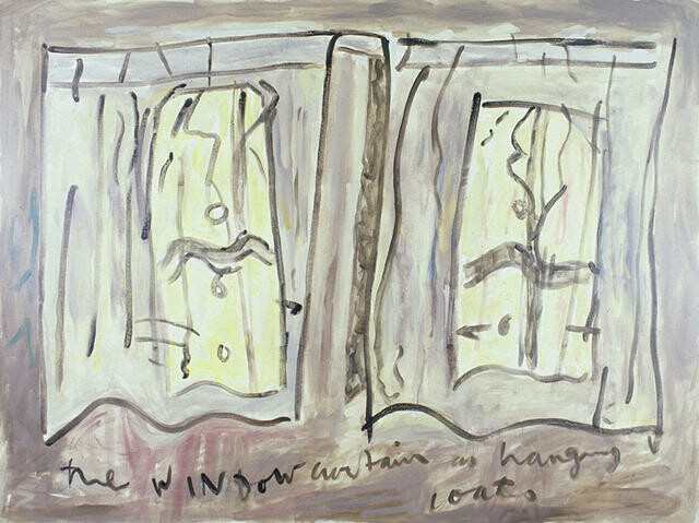 The Window Curtains As Hanging Coats