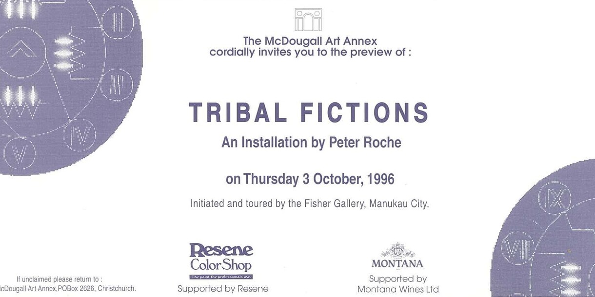 <p>Peter Roche: Tribal Fictions</p>