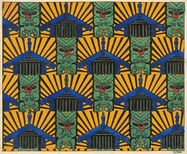 Maori whare and tiki design