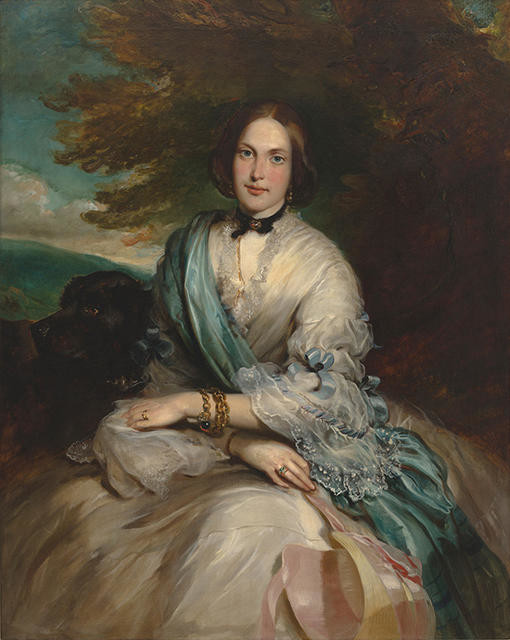 Mrs T Fraser Grove With A Favourite Dog