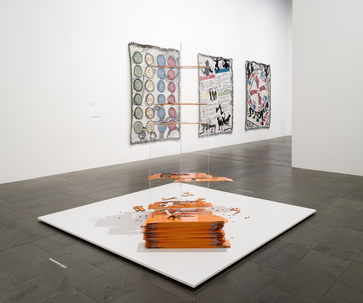 Fourth Way Silhouette Twister Wall Weavings by Simon Denny