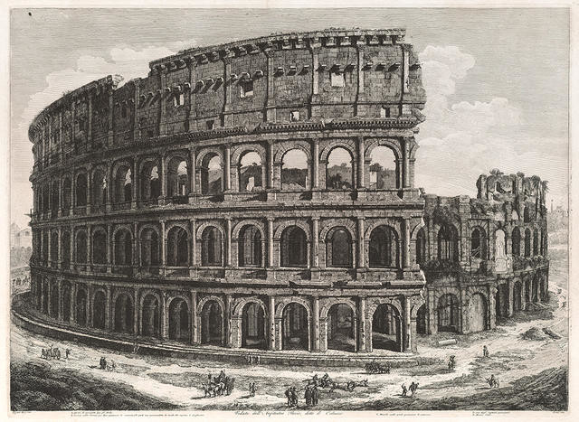 Veduta dell'Anfiteatro Flavio, detto il Colosseo
