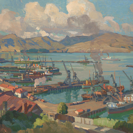 Sydney Lough Thompson Lyttelton from the Bridle PathOil on canvasPresented by the Lyttelton Harbour Board, 1938