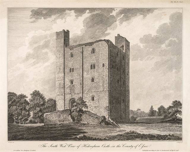 The South West view of Hedingham Castle in the County of Essex