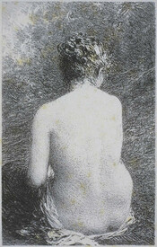 Etude de femme assise, vue de dos